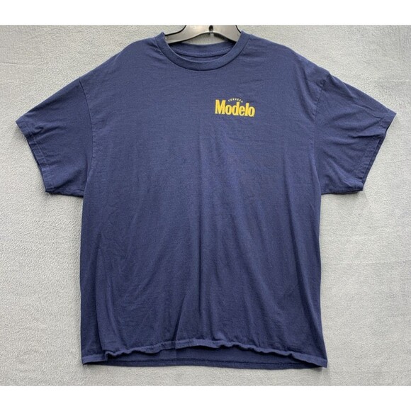 Modelo Cerveza Mens T-Shirt Navy Blue Logo Mexico Beer Party Lounging Sports XL - Picture 3 of 11